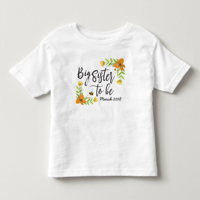 Storasyster som är gravidmeddelandeskjorta tee shirt (Framsida)