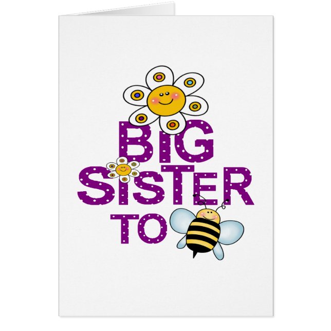 Storasyster som är! hälsningskort (Framsidan)