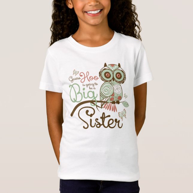 Storasyster som är uggla t-shirt (Framsida)