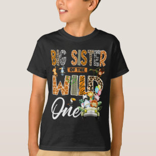 Storasyster till den vilda ettårs pojke safari t shirt