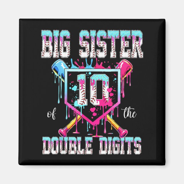 Storasyster till The Double Digits 10-års födelsed Magnet (Framsidan)