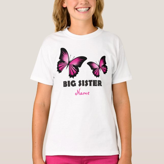StorasysterfjärilsTshirt Tee Shirt (Framsida)