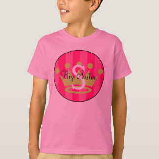 Storasysterkronaskjorta stort initialt V 3 T-shirt