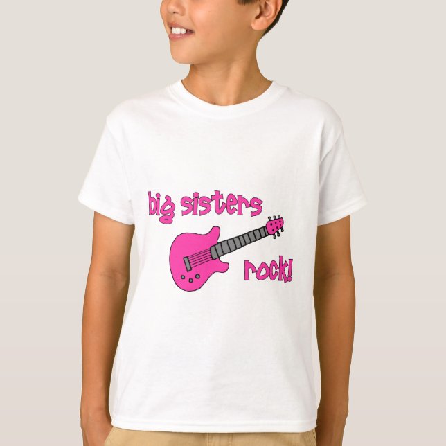 Storasystersten! med den rosa gitarren t-shirt (Framsida)