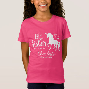 Storasystersyskon lurar UnicornSilhouetteflickor Tee