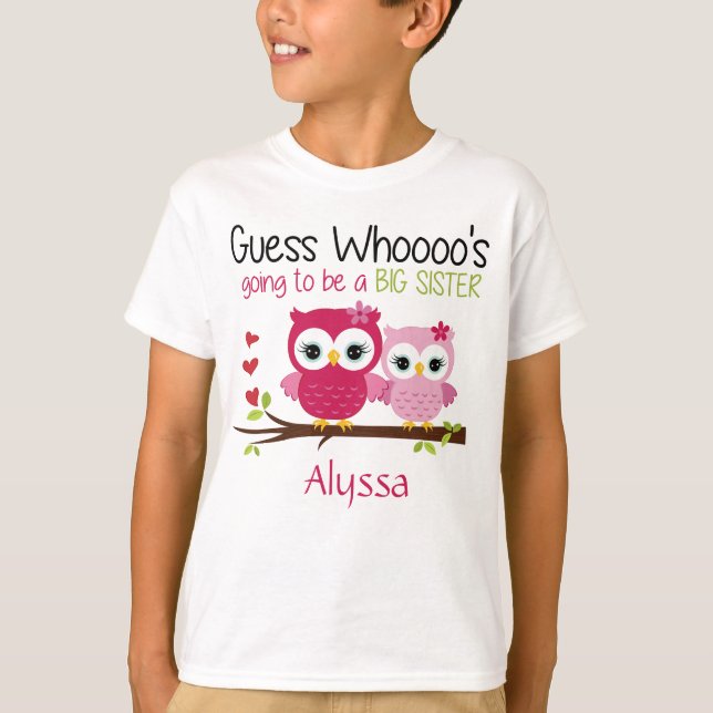Storasysterugglapersonlig Tee Shirt (Framsida)