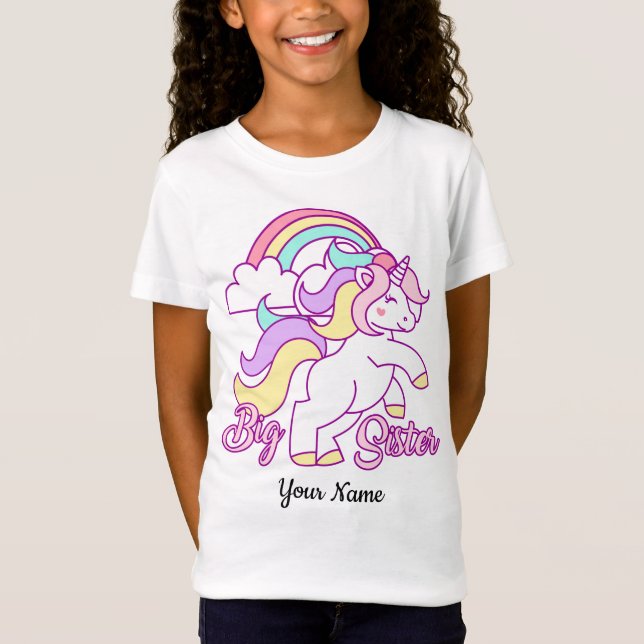 StorasysterUnicorn T Shirt (Framsida)