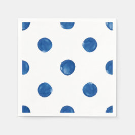 Storblå polka dots Shibori mönster Pappersservett