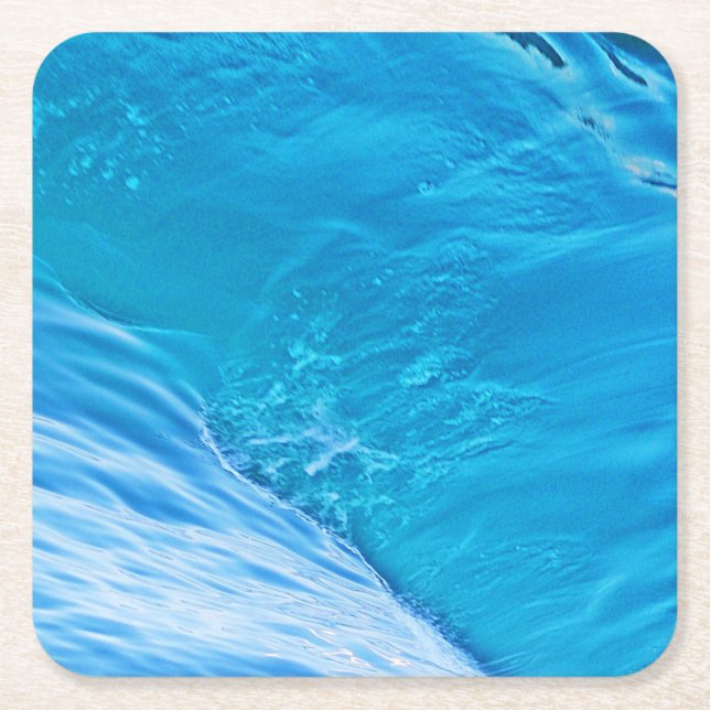 Storblå vatten-våg underlägg papper kvadrat (Framsidan)