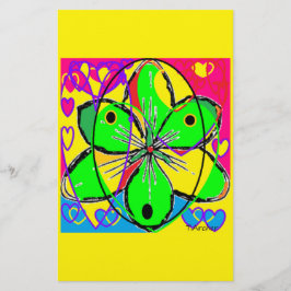 Storblommiga originaldesignen är mycket söt brevpapper