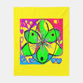 Storblommiga originaldesignen är mycket söt fleecefilt