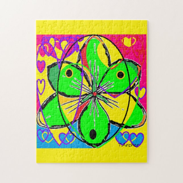 Storblommiga originaldesignen är mycket söt pussel (Vertikal)