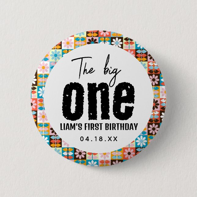 STORBRITANNIEN 1:a födelsedag Knapp (Framsida)