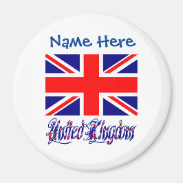 Storbritannien brittisk flagga blå personalisering magnet