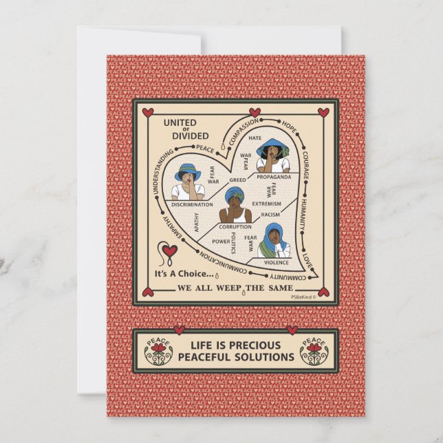 Storbritannien eller delat_b_Flat Card 5"x7" Meddelande (Framsida)