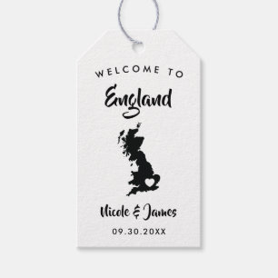 Storbritannien England Bröllags Välkomst Bag Tag, Presentetikett