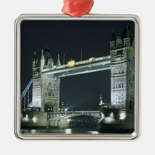 Storbritannien, England, London, Tower Bridge. Julgransprydnad Metall (Framsidan)