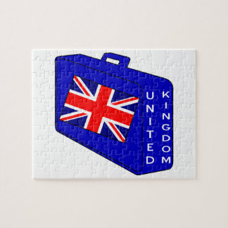 Storbritannien Flagga Blå Resväska Pussel
