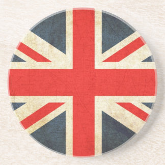Storbritannien flagga i Grunge Underlägg Sandsten