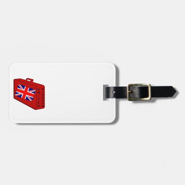 Storbritannien Flagga Röd Resväska Bagagebricka (Horisontell Framsida)