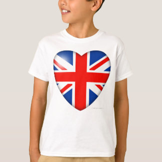 Storbritannien flaggahjärta tee shirt