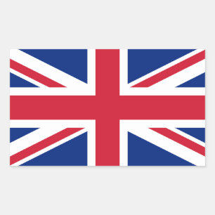 Storbritannien Förenade kungariket Union Jack Flag Rektangulärt Klistermärke