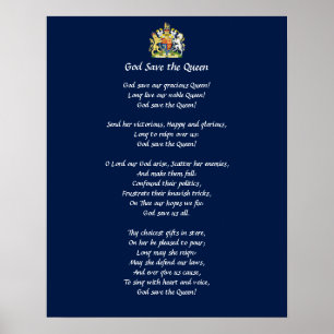 Storbritannien hyllningssångaffisch (God Save The Poster