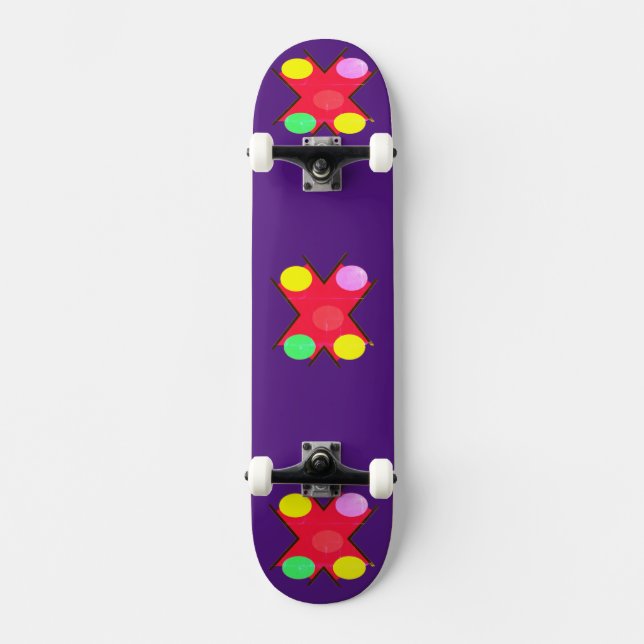 STORBRITANNIEN KONST-DOTER SPOTS GLEAMING ON DEEP  MINI SKATEBOARD BRÄDA 18,5 CM (Framsida)
