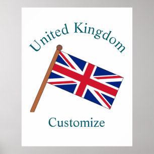 Storbritannien Land Flagga Thunder_Cove Poster