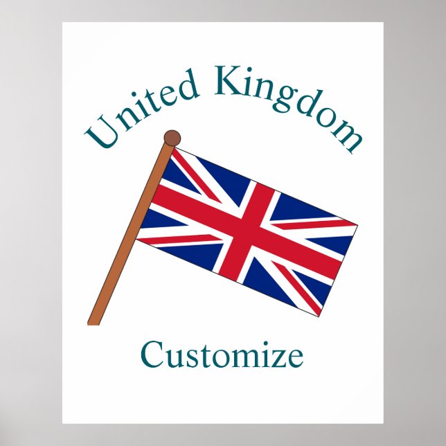 Storbritannien Land Flagga Thunder_Cove Poster (Framsidan)