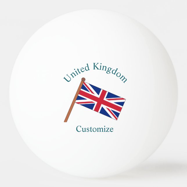 Storbritannien Landsflagga Thunder_Cove Pingisboll (Framsidan)