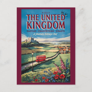 Storbritannien Landskapsillustration Resa Konst Vykort