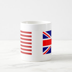 Storbritannien och USA flagga sida vid sida Kaffemugg