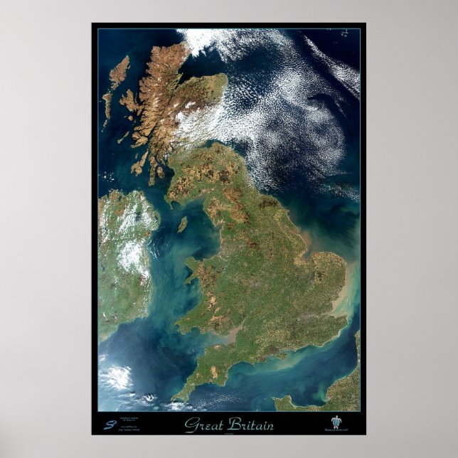 Storbritannien satellit affisch (Framsidan)