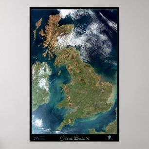 Storbritannien satellit- affisch