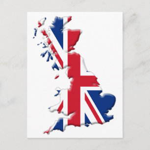 Storbritannien Shape-Flagga Vykort