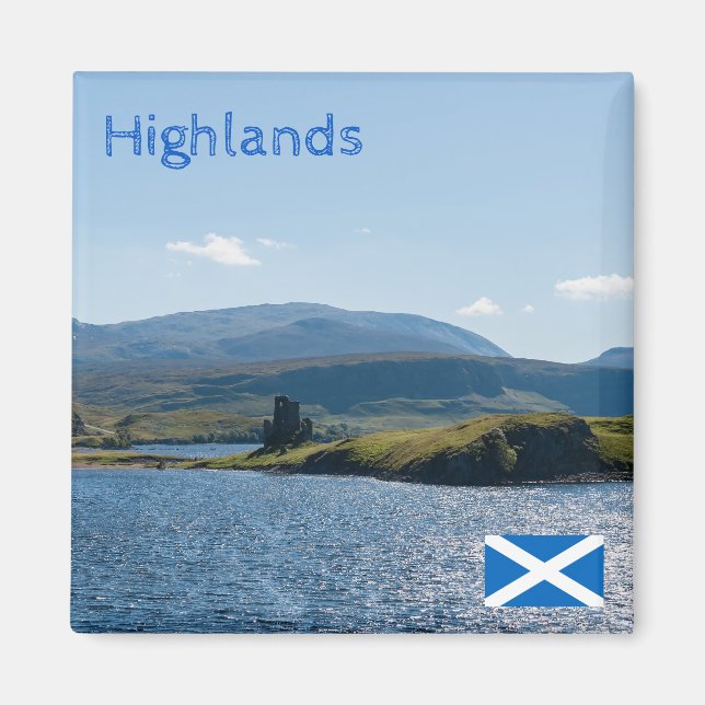Storbritannien, Skottland - Förstört slott Magnet (Framsidan)