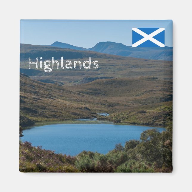 Storbritannien, Skottland - Typiskt höglandskap Magnet (Framsidan)