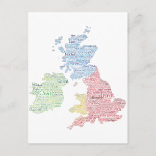 Storbritannien slang ord konst karta vykort