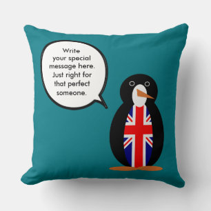 Storbritannien Talande Ms. Pingvin Kudde