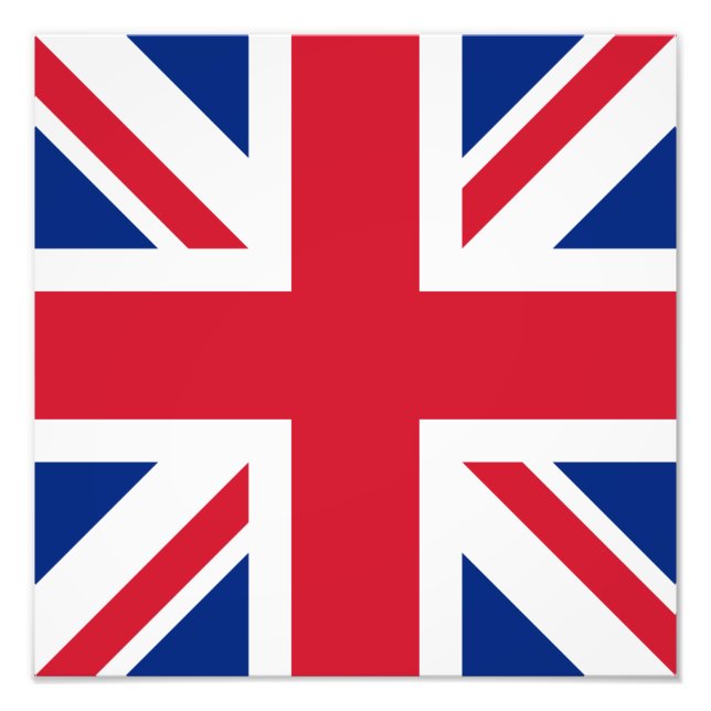 Storbritannien Union Jack Flagga för brittiska kol Fototryck (Framsidan)