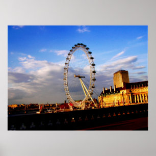 (Storbritannien) Vacker LONDON EYE Landskapsaffisc Poster