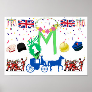 Storbritanniens arbetsdagstema poster