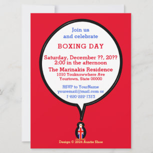 Storbritanniens flagg Penguin Boxing Day Personlig Inbjudningar
