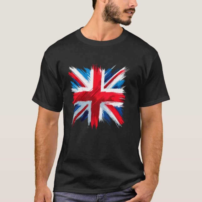 Storbritanniens flagga brittiska Storbritannien T Shirt (Framsida)