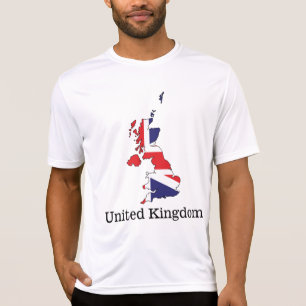 Storbritanniens flagga i kartdesign - souvenirer t shirt