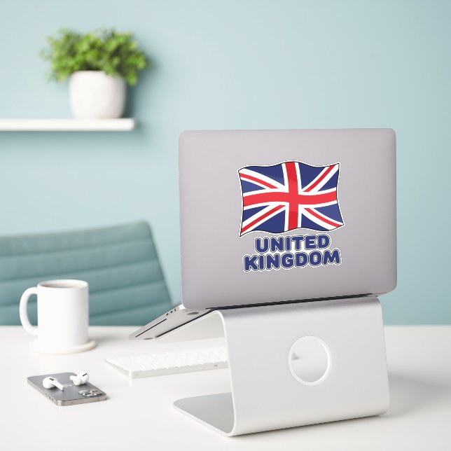 Storbritanniens flagga klistermärken (Laptop På Skrivbordet)