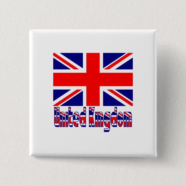 Storbritanniens flagga & ord knapp (Framsida)