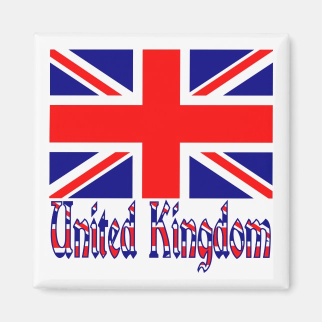 Storbritanniens flagga & ordet Vinque Magnet (Framsidan)