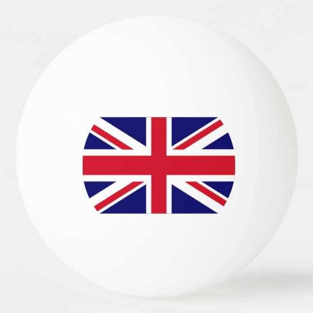 Storbritanniens flagga pingisboll (Framsidan)